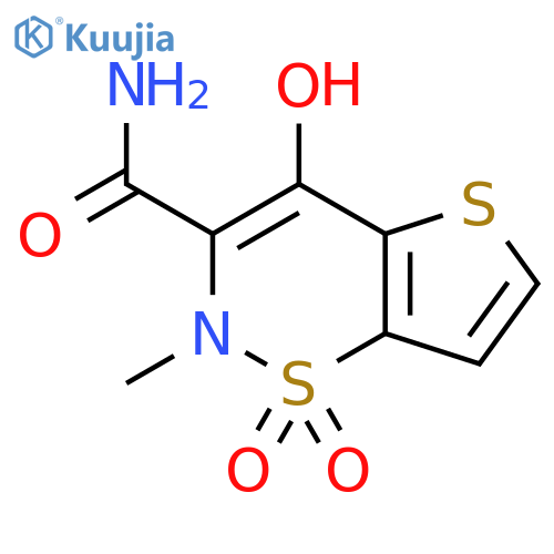 4-Hydroxy-2-methyl- 1,1-dioxide-2H-thieno2,3-e-1,2-thiazine-3-carboxamide structure