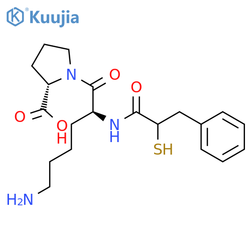 L-Proline, 1-[N2-(2-mercapto-1-oxo-3-phenylpropyl)-L-lysyl]-, (S)- structure