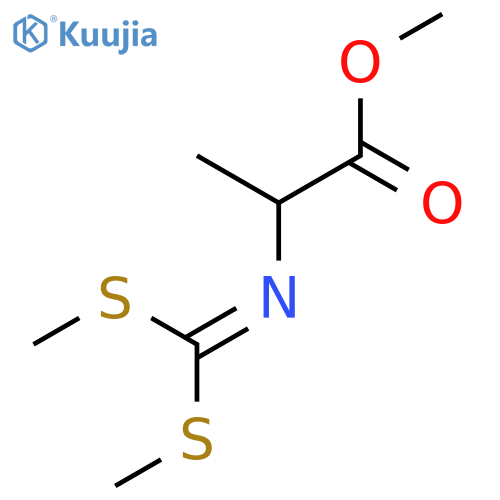 N-[bis(methylthio)methylene] alanine methyl ester structure