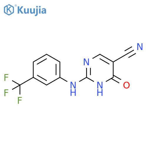 5-Pyrimidinecarbonitrile,1,4-dihydro-4-oxo-2-[[3-(trifluoromethyl)phenyl]amino]- structure
