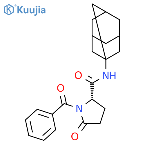 2-Pyrrolidinecarboxamide, 1-benzoyl-5-oxo-N-tricyclo[3.3.1.13,7]dec-1-yl-, (S)- structure