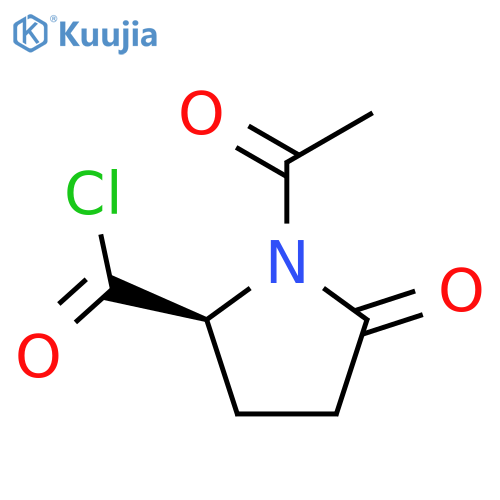 2-Pyrrolidinecarbonylchloride, 1-acetyl-5-oxo-, (S)- (9CI) structure