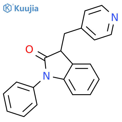 1,3-Dihydro-1-phenyl-3-(4-pyridinylmethyl)-2H-indol-2-one structure