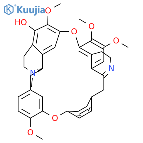 1H-8,9,13-[1,3]Butadien[1]yl[4]ylidene-4,6:15,18-dietheno-20,24-metheno-10H-pyrido[2,3-t][1,13,6]dioxaazacyclotricosin-34-ol,2,3,11,14,25,25a-hexahydro-21,31,32,33-tetramethoxy-1-methyl-, (25aS)- (9CI) structure