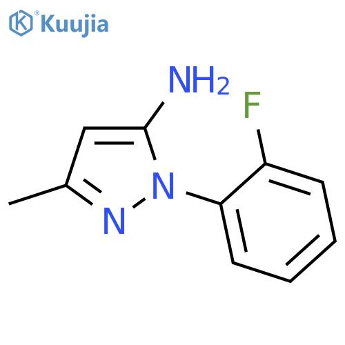 1-(2-fluorophenyl)-3-methyl-1H-pyrazol-5-amine structure