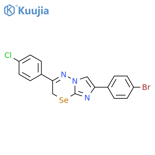 2H-Imidazo[2,1-b][1,3,4]selenadiazine, 7-(4-bromophenyl)-3-(4-chlorophenyl)- structure