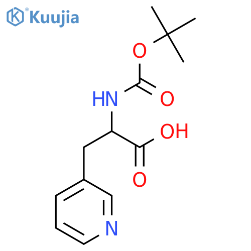 2-{(tert-butoxy)carbonylamino}-3-(pyridin-3-yl)propanoic acid structure