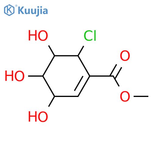 6-Chloro-3,4,5-trihydroxy-1-cyclohexene-1-carboxylic acid; (3R,4R,5S,6R)-form, Me ester structure