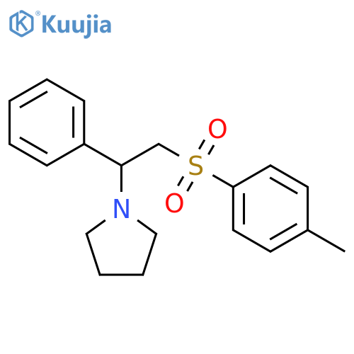 Pyrrolidine, 1-[2-[(4-methylphenyl)sulfonyl]-1-phenylethyl]- structure