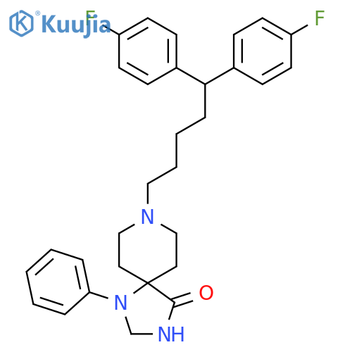 1,3,8-Triazaspiro[4.5]decan-4-one, 8-[5,5-bis(4-fluorophenyl)pentyl]-1-phenyl- structure