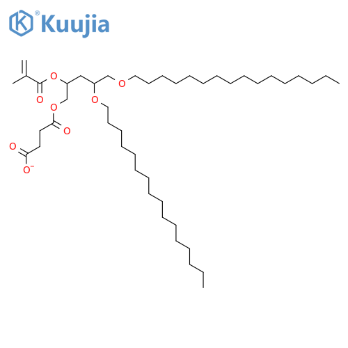 4-[4,5-dihexadecoxy-2-(2-methylprop-2-enoyloxy)pentoxy]-4-oxobutanoate structure