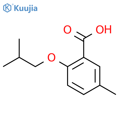 2-Isobutoxy-5-methylbenzoic acid structure