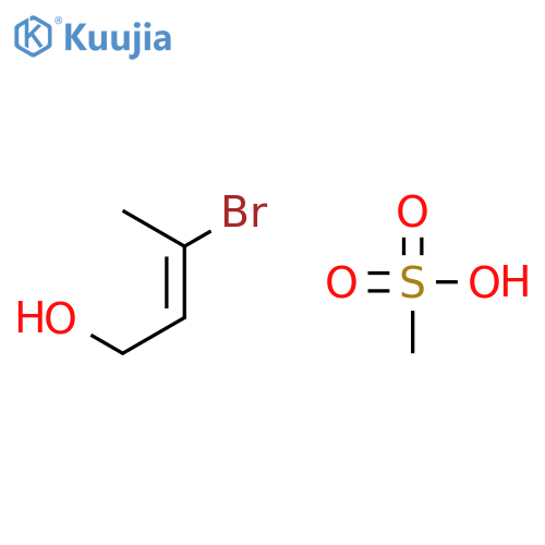 3-bromobut-2-en-1-ol;methanesulfonic Acid structure