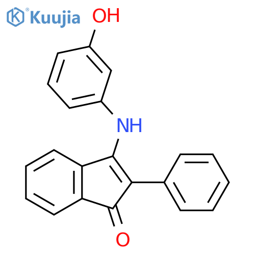 1H-Inden-1-one, 3-[(3-hydroxyphenyl)amino]-2-phenyl- structure