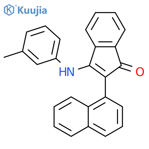 1H-Inden-1-one, 3-[(3-methylphenyl)amino]-2-(1-naphthalenyl)- structure