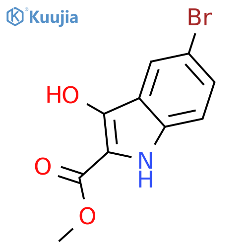 1H-Indole-2-carboxylic acid, 5-bromo-3-hydroxy-, methyl ester structure
