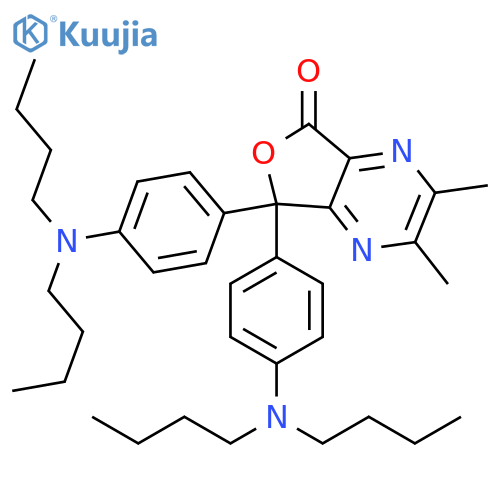 Furo[3,4-b]pyrazin-5(7H)-one,7,7-bis[4-(dibutylamino)phenyl]-2,3-dimethyl- structure