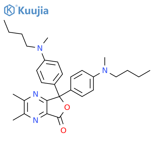 Furo[3,4-b]pyrazin-5(7H)-one,7,7-bis[4-(butylmethylamino)phenyl]-2,3-dimethyl- structure