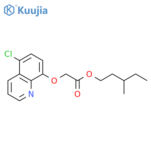 Acetic acid, [(5-chloro-8-quinolinyl)oxy]-, 3-methylpentyl ester structure