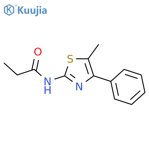 N-(5-methyl-4-phenyl-1,3-thiazol-2-yl)propanamide structure
