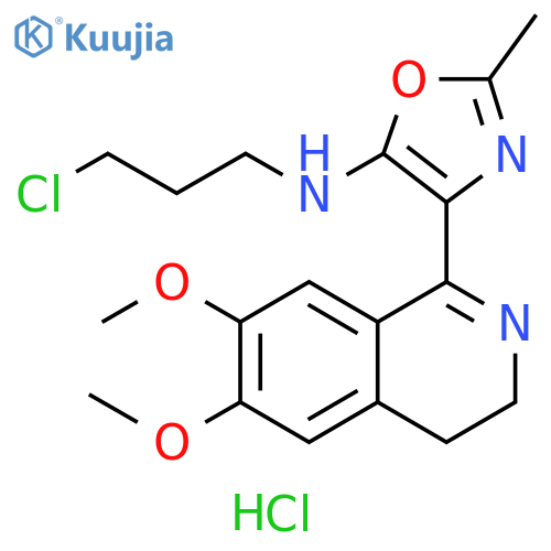 5-Oxazolamine, N-(3-chloropropyl)-4-(3,4-dihydro-6,7-dimethoxy-1-isoquinolinyl)-2-methyl-, hydrochloride (1:) structure