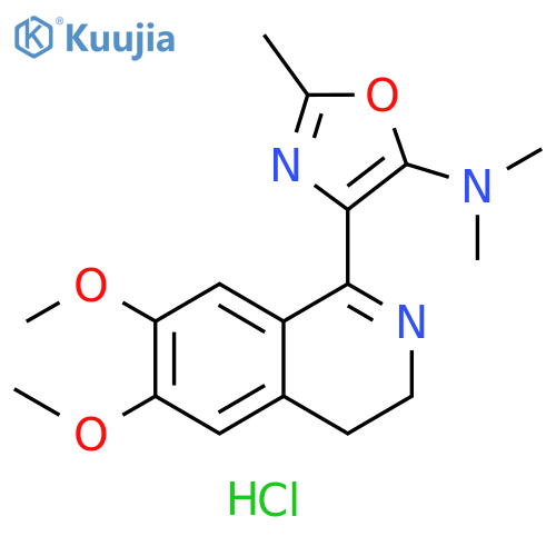 5-Oxazolamine,4-(3,4-dihydro-6,7-dimethoxy-1-isoquinolinyl)-N,N,2-trimethyl-,hydrochloride structure