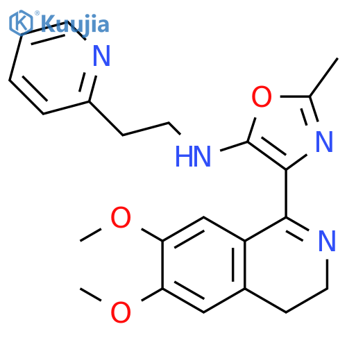 2-Pyridineethanamine,N-[4-(3,4-dihydro-6,7-dimethoxy-1-isoquinolinyl)-2-methyl-5-oxazolyl]- structure