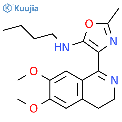 5-Oxazolamine,N-butyl-4-(3,4-dihydro-6,7-dimethoxy-1-isoquinolinyl)-2-methyl- structure