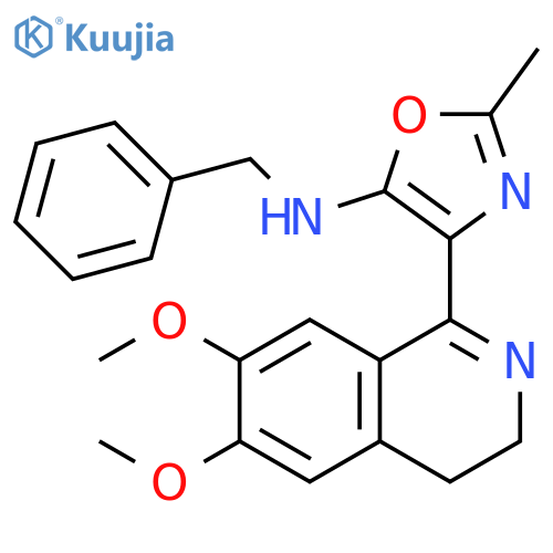 5-Oxazolamine,4-(3,4-dihydro-6,7-dimethoxy-1-isoquinolinyl)-2-methyl-N-(phenylmethyl)- structure