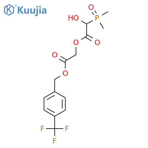 Acetic acid, (dimethylphosphinyl)hydroxy-, 2-oxo-2-[[4-(trifluoromethyl)phenyl]methoxy]ethyl ester structure