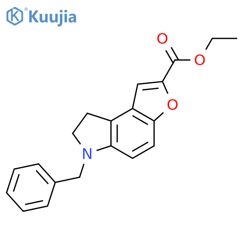 6H-Furo[3,2-e]indole-2-carboxylic acid, 7,8-dihydro-6-(phenylmethyl)-,ethyl ester structure