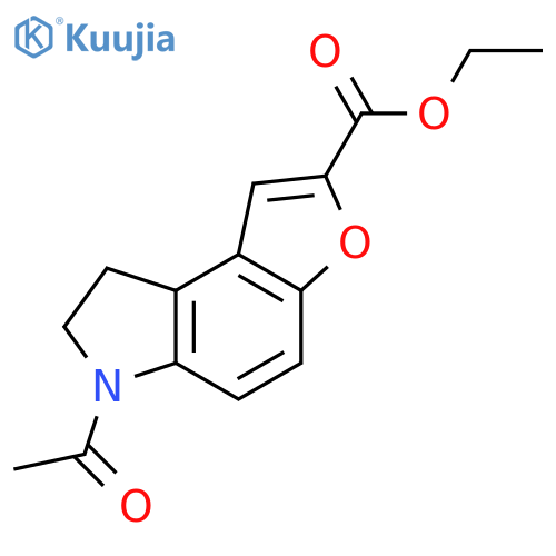 6H-Furo[3,2-e]indole-2-carboxylic acid, 6-acetyl-7,8-dihydro-, ethylester structure