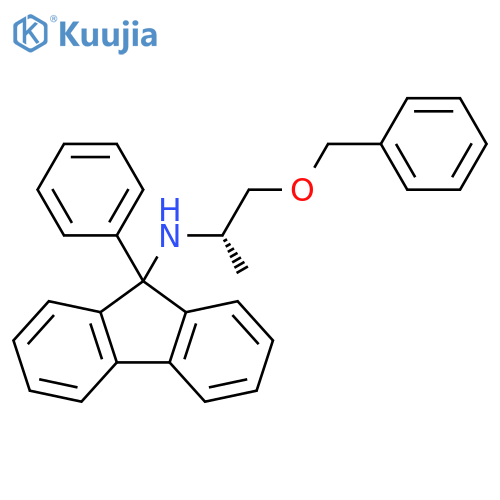 9H-Fluoren-9-amine, N-[1-methyl-2-(phenylmethoxy)ethyl]-9-phenyl-, (S)- (9CI) structure