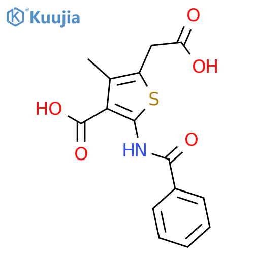 2-Thiopheneacetic acid,5-(benzoylamino)-4-carboxy-3-methyl- structure