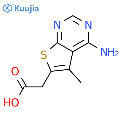 Thieno[2,3-d]pyrimidine-6-aceticacid, 4-amino-5-methyl- structure