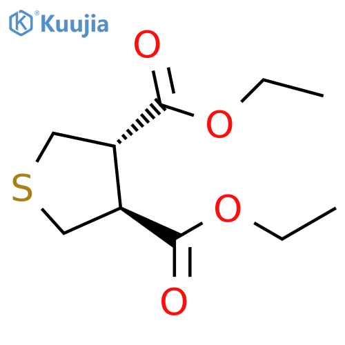 3,4-Thiophenedicarboxylic acid, tetrahydro-, diethyl ester, trans- structure