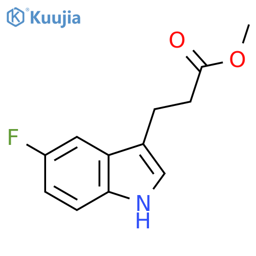 3-(5-Fluoro-1H-indol-3-yl)-propionic acid methyl ester structure