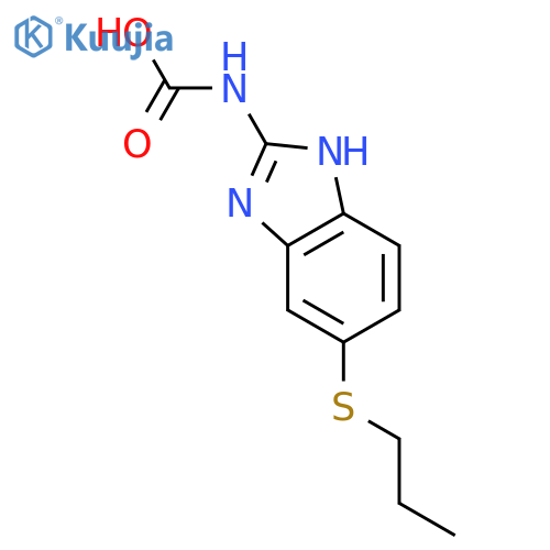 Carbamic acid, [5-(propylthio)-1H-benzimidazol-2-yl]- structure