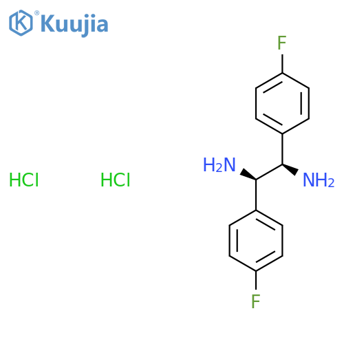 (R,R)-1,2-Bis(4-fluorophenyl)-1,2-ethanediamine dihydrochloride structure