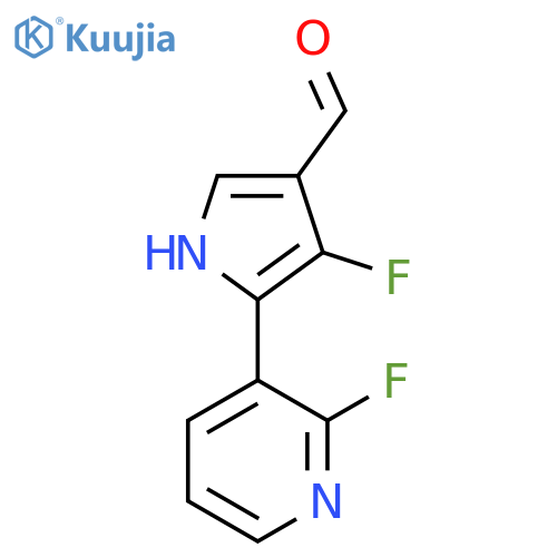4-Fluoro-5-(2-fluoropyridin-3-yl)-1H-pyrrole-3-carbaldehyde structure