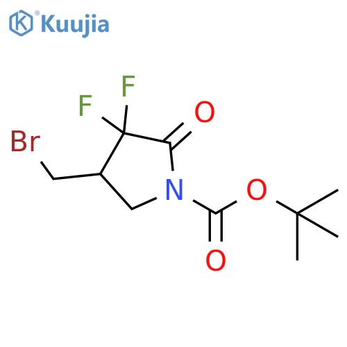 tert-butyl 4-(bromomethyl)-3,3-difluoro-2-oxopyrrolidine-1-carboxylate structure