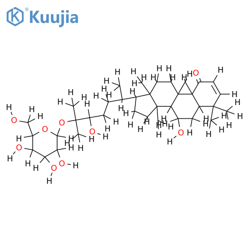 7S,24S,25-trihydroxycycloart-2-en-1-one 25-O-beta-D-glucopyranoside structure