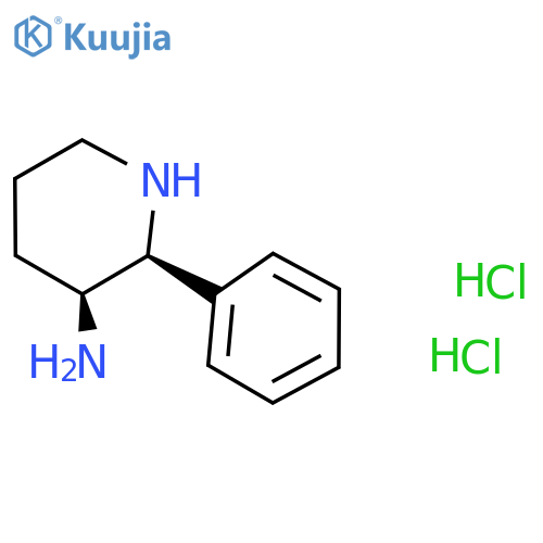(2R,3R)-2-phenylpiperidin-3-amine dihydrochloride structure