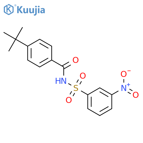 Benzamide, 4-(1,1-dimethylethyl)-N-[(3-nitrophenyl)sulfonyl]- structure
