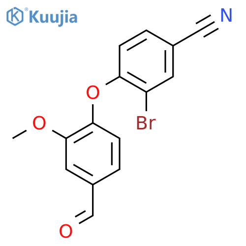 3-Bromo-4-(4-formyl-2-methoxyphenoxy)-benzonitrile structure