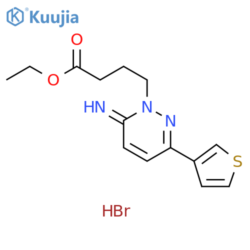 1(6H)-Pyridazinebutanoic acid, 6-imino-3-(3-thienyl)-, ethyl ester, hydrobromide (1:1) structure