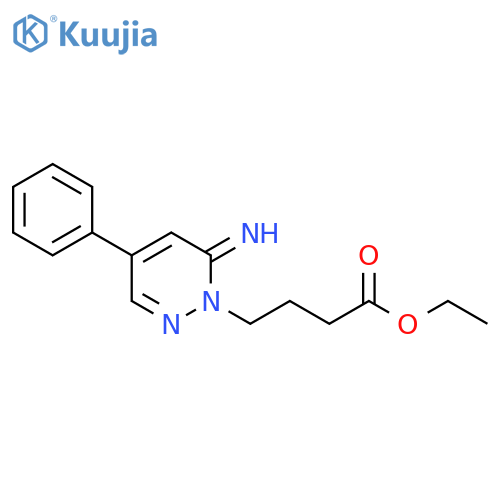 1(6H)-Pyridazinebutanoic acid, 6-imino-4-phenyl-, ethyl ester structure