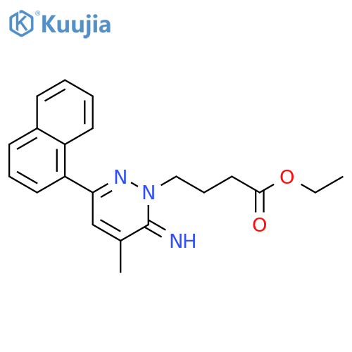 1(6H)-Pyridazinebutanoic acid, 6-imino-5-methyl-3-(1-naphthalenyl)-,ethyl ester structure