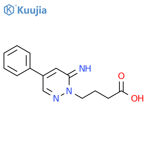 1(6H)-Pyridazinebutanoic acid, 6-imino-4-phenyl- structure