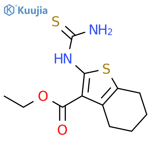 Ethyl 2-(Carbamothioylamino)-4,5,6,7-tetrahydro-1-benzothiophene-3-carboxylate structure